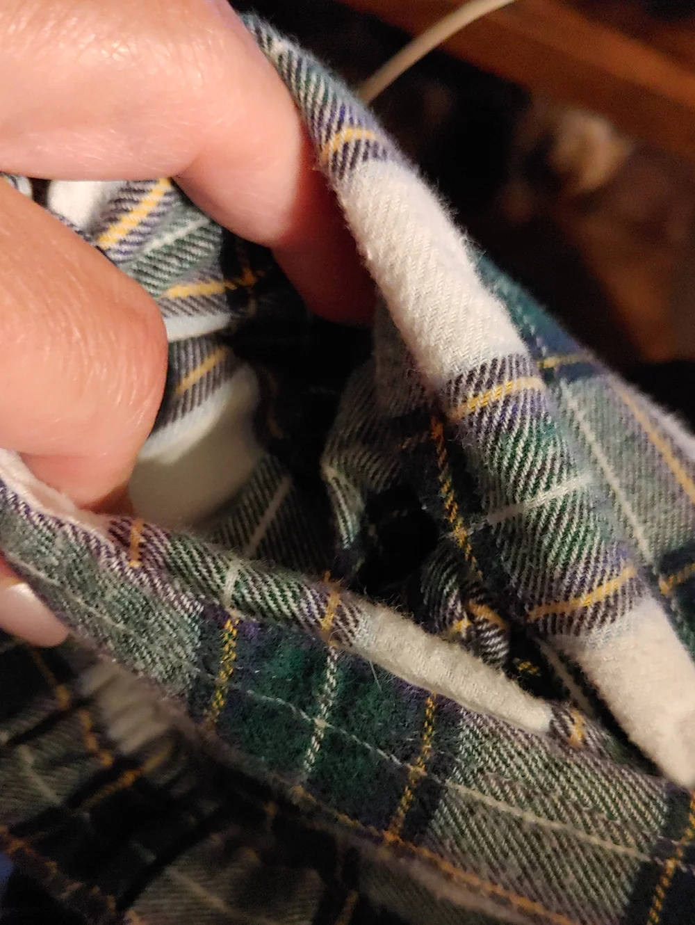 Liz Claiborne large 100% Cotton Green Plaid Long Sleeve Pajama Set